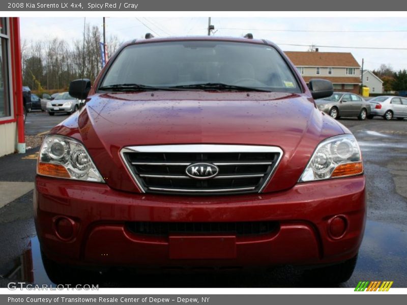 Spicy Red / Gray 2008 Kia Sorento LX 4x4