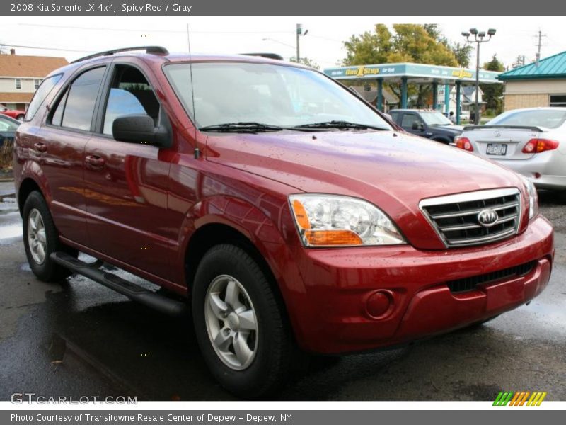 Spicy Red / Gray 2008 Kia Sorento LX 4x4