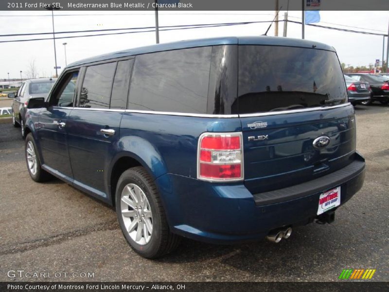 Mediterranean Blue Metallic / Charcoal Black 2011 Ford Flex SEL