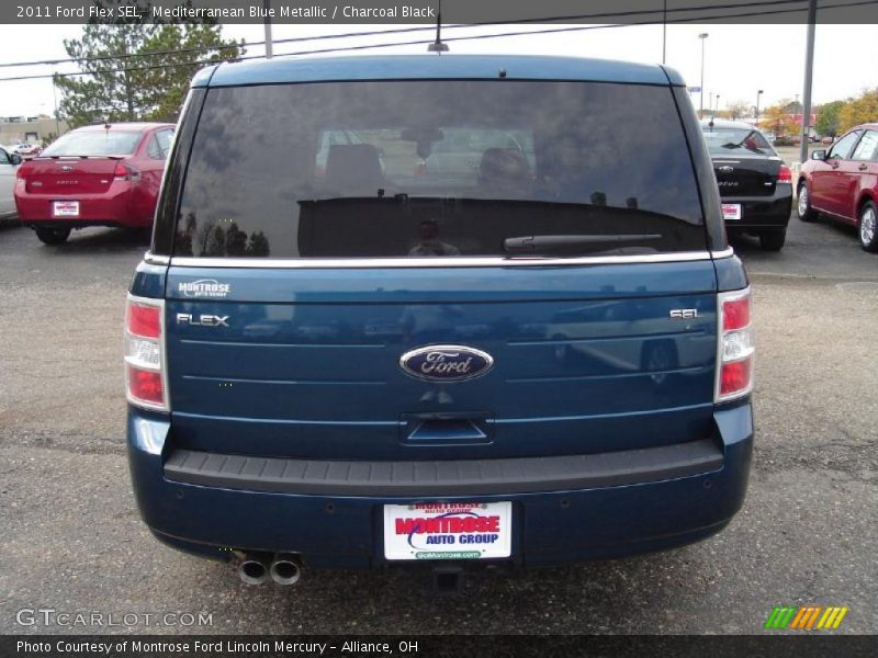 Mediterranean Blue Metallic / Charcoal Black 2011 Ford Flex SEL