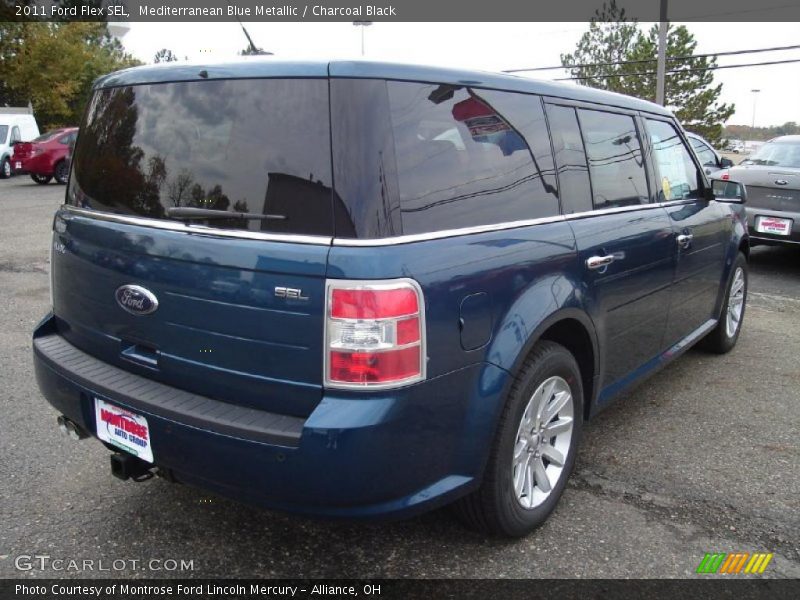 Mediterranean Blue Metallic / Charcoal Black 2011 Ford Flex SEL