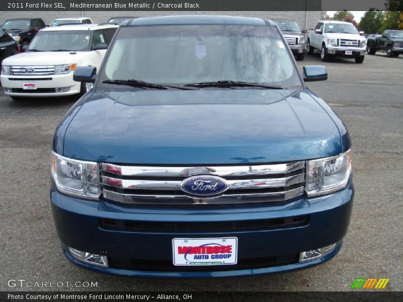 Mediterranean Blue Metallic / Charcoal Black 2011 Ford Flex SEL