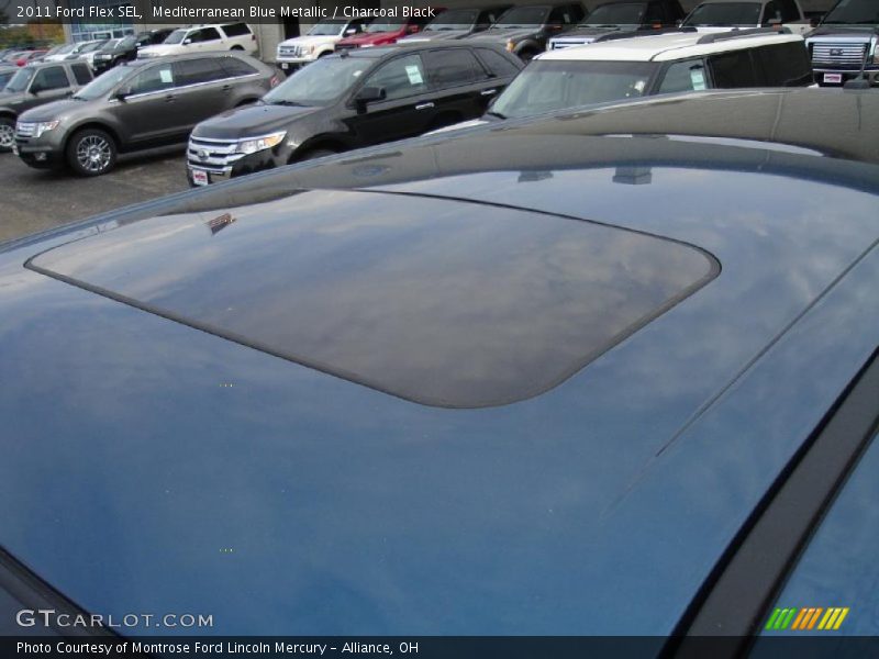 Mediterranean Blue Metallic / Charcoal Black 2011 Ford Flex SEL