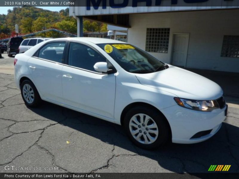 Clear White / Coffee 2010 Kia Forte EX