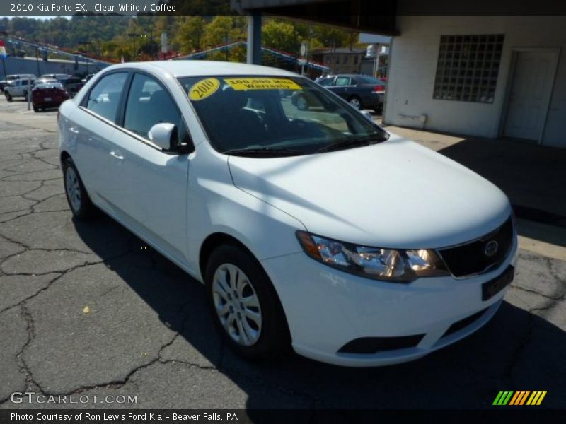 Clear White / Coffee 2010 Kia Forte EX