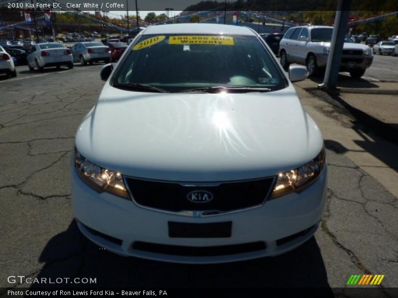 Clear White / Coffee 2010 Kia Forte EX