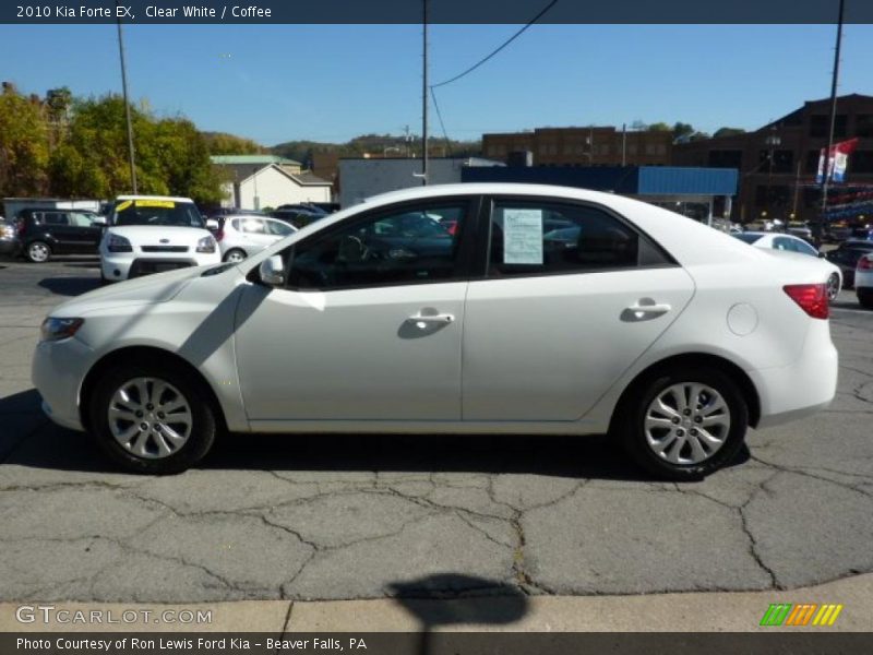 Clear White / Coffee 2010 Kia Forte EX