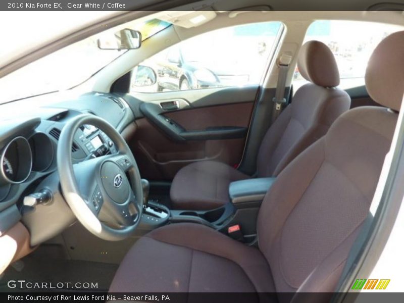 Clear White / Coffee 2010 Kia Forte EX