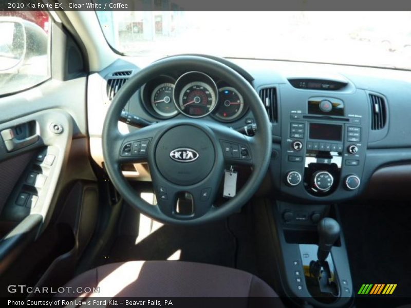 Clear White / Coffee 2010 Kia Forte EX