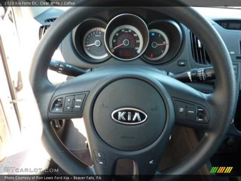 Clear White / Coffee 2010 Kia Forte EX