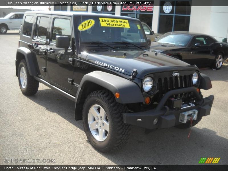 Black / Dark Slate Gray/Medium Slate Gray 2009 Jeep Wrangler Unlimited Rubicon 4x4