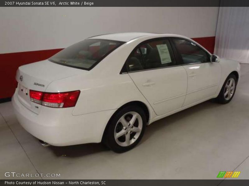 Arctic White / Beige 2007 Hyundai Sonata SE V6