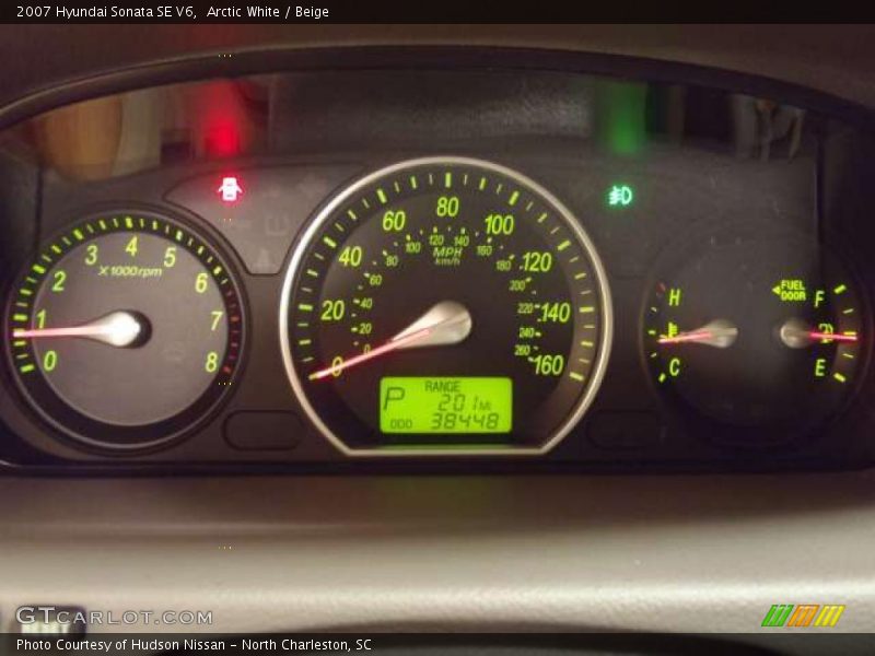 Arctic White / Beige 2007 Hyundai Sonata SE V6