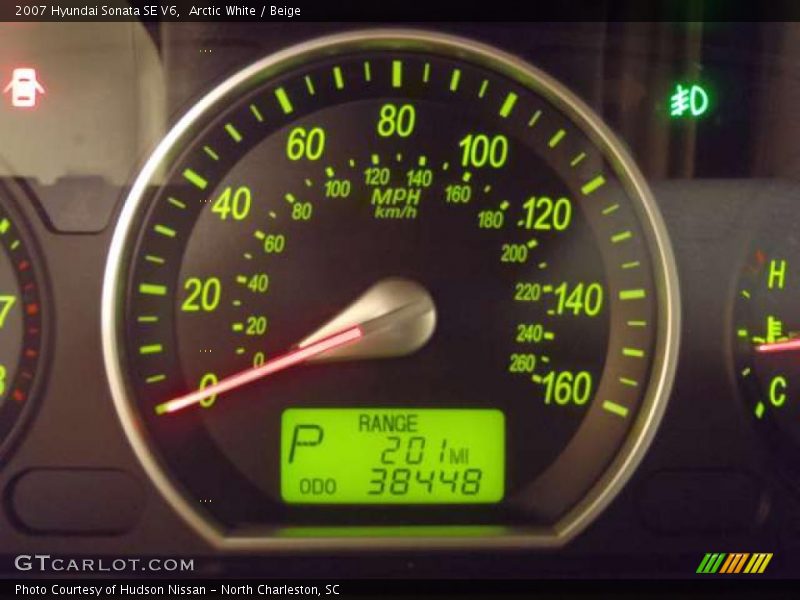 Arctic White / Beige 2007 Hyundai Sonata SE V6