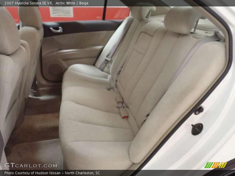 Arctic White / Beige 2007 Hyundai Sonata SE V6
