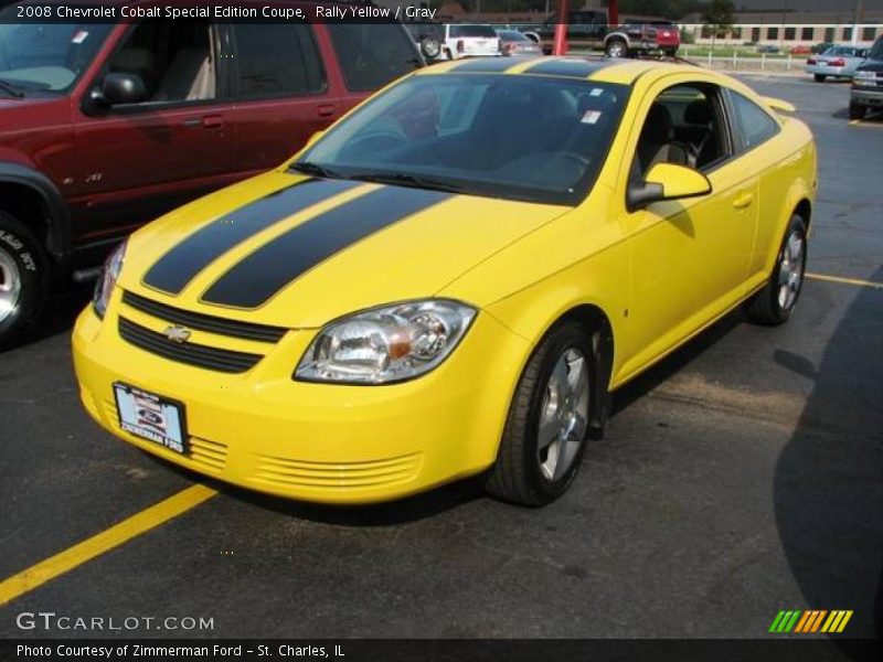 Rally Yellow / Gray 2008 Chevrolet Cobalt Special Edition Coupe