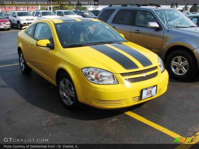 Rally Yellow / Gray 2008 Chevrolet Cobalt Special Edition Coupe