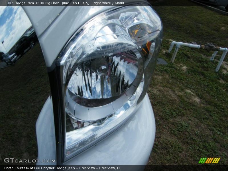 Bright White / Khaki 2007 Dodge Ram 3500 Big Horn Quad Cab Dually