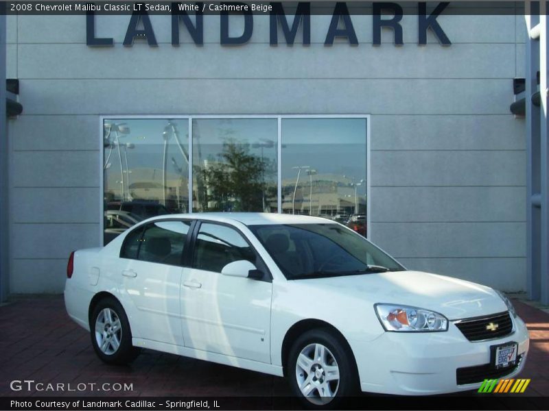 White / Cashmere Beige 2008 Chevrolet Malibu Classic LT Sedan
