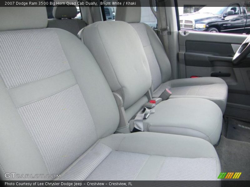 Bright White / Khaki 2007 Dodge Ram 3500 Big Horn Quad Cab Dually