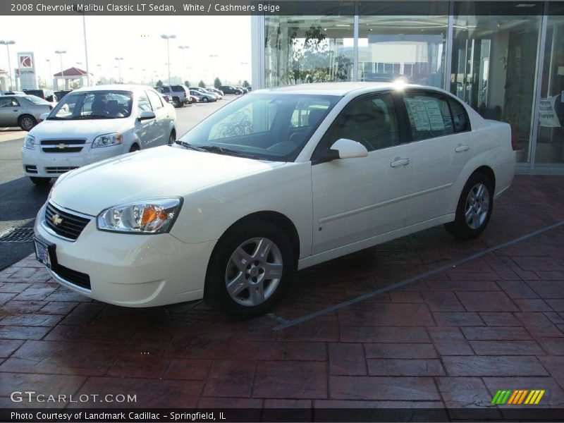 White / Cashmere Beige 2008 Chevrolet Malibu Classic LT Sedan