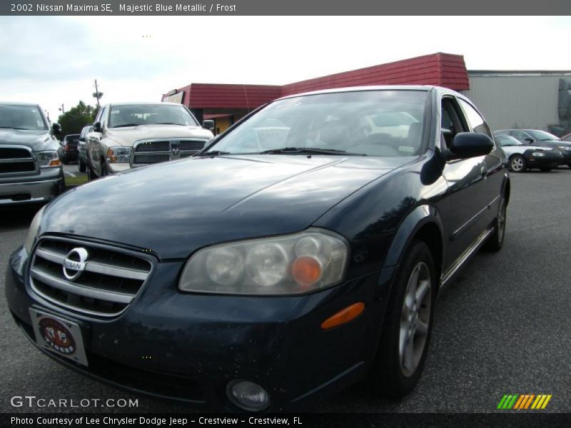 Majestic Blue Metallic / Frost 2002 Nissan Maxima SE