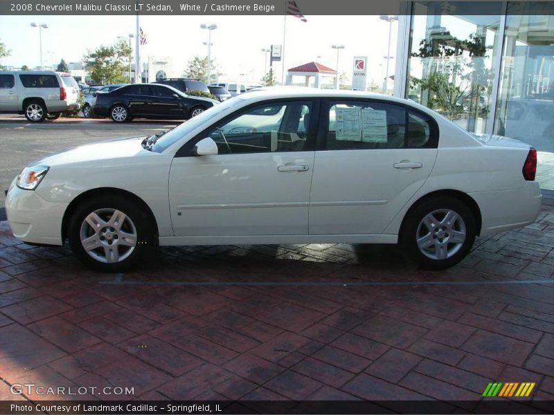 White / Cashmere Beige 2008 Chevrolet Malibu Classic LT Sedan