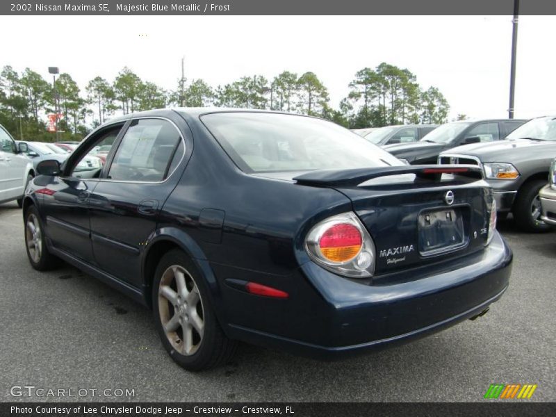 Majestic Blue Metallic / Frost 2002 Nissan Maxima SE