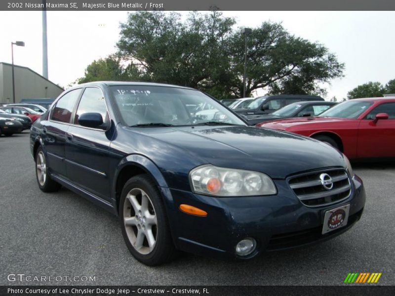 Majestic Blue Metallic / Frost 2002 Nissan Maxima SE