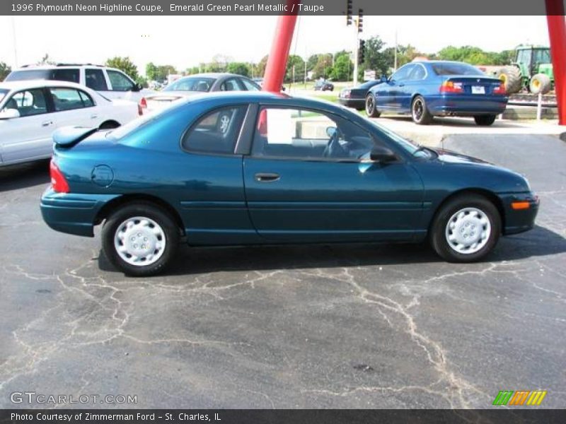 Emerald Green Pearl Metallic / Taupe 1996 Plymouth Neon Highline Coupe