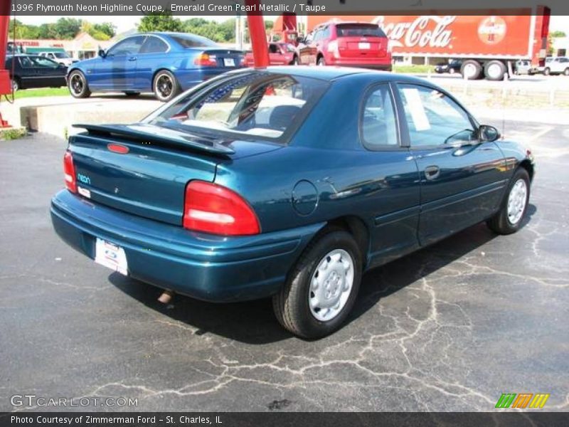 Emerald Green Pearl Metallic / Taupe 1996 Plymouth Neon Highline Coupe