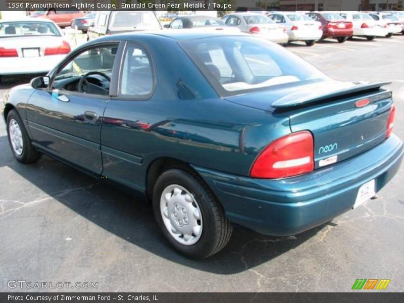 Emerald Green Pearl Metallic / Taupe 1996 Plymouth Neon Highline Coupe
