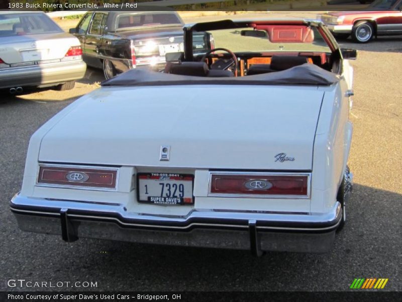 White / Red 1983 Buick Riviera Convertible