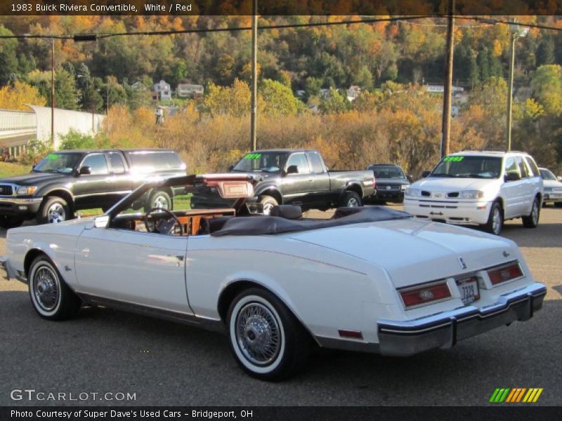 White / Red 1983 Buick Riviera Convertible