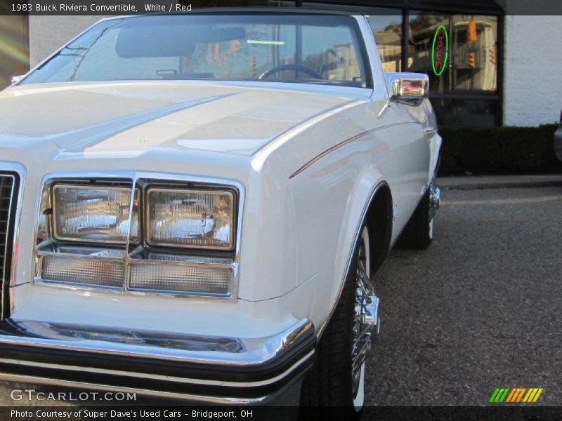 White / Red 1983 Buick Riviera Convertible