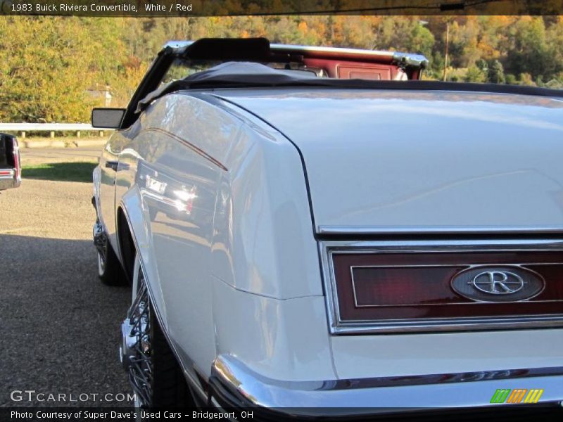 White / Red 1983 Buick Riviera Convertible