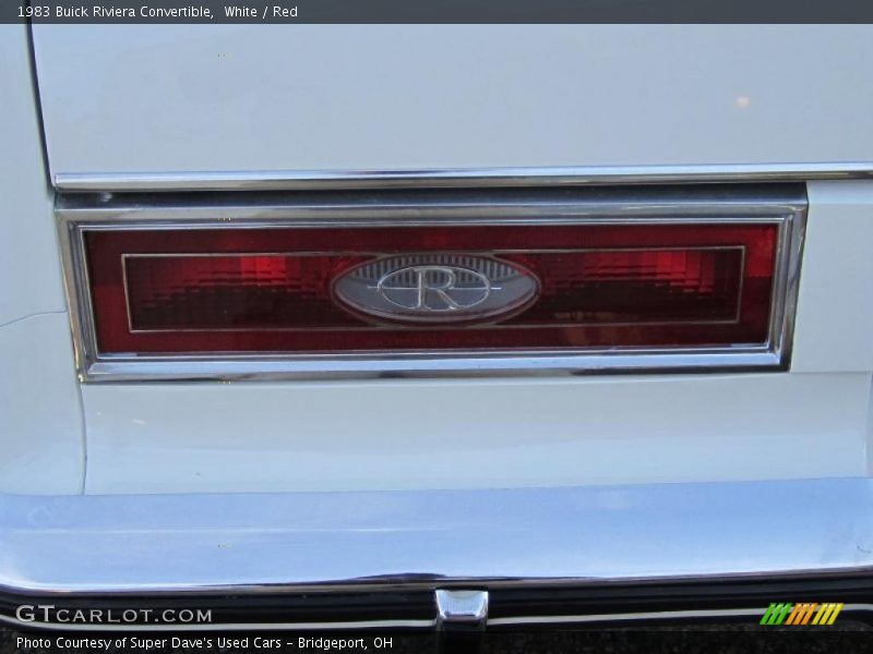 White / Red 1983 Buick Riviera Convertible