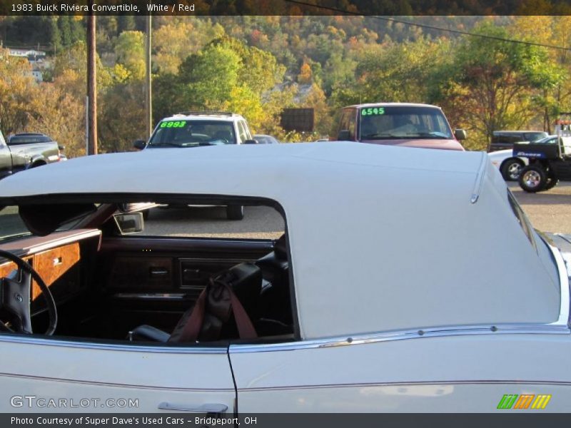 White / Red 1983 Buick Riviera Convertible