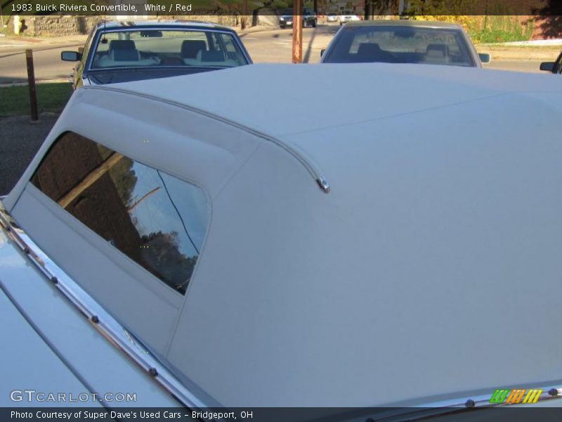 White / Red 1983 Buick Riviera Convertible