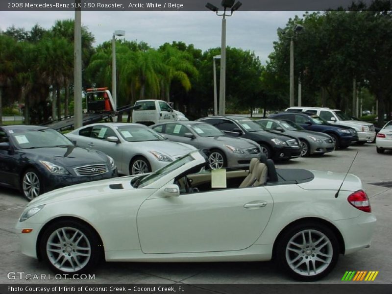 Arctic White / Beige 2008 Mercedes-Benz SLK 280 Roadster