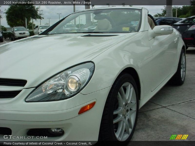 Arctic White / Beige 2008 Mercedes-Benz SLK 280 Roadster