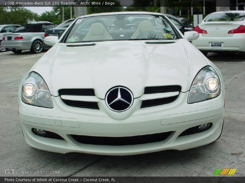 Arctic White / Beige 2008 Mercedes-Benz SLK 280 Roadster