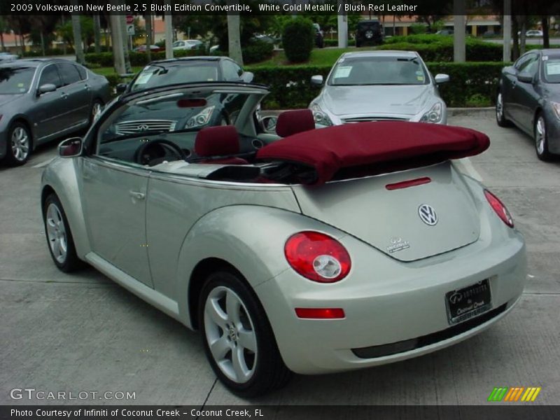 White Gold Metallic / Blush Red Leather 2009 Volkswagen New Beetle 2.5 Blush Edition Convertible