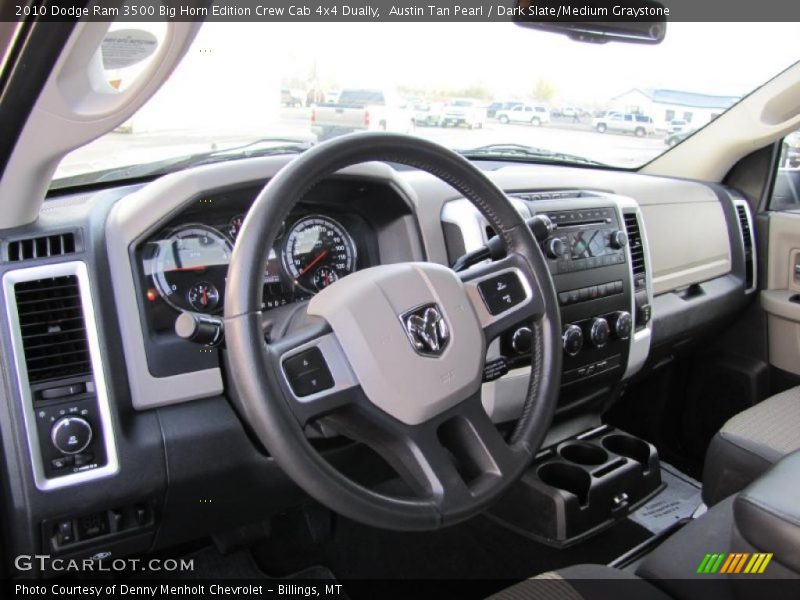 Austin Tan Pearl / Dark Slate/Medium Graystone 2010 Dodge Ram 3500 Big Horn Edition Crew Cab 4x4 Dually