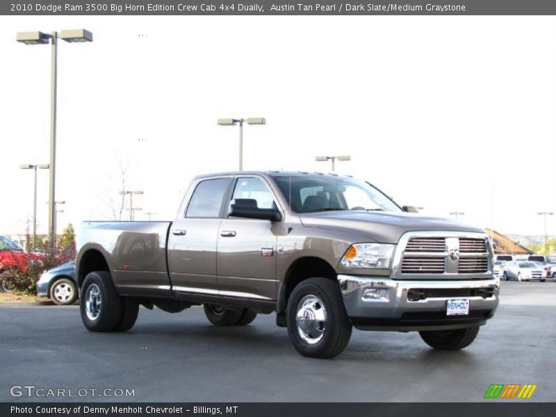 Austin Tan Pearl / Dark Slate/Medium Graystone 2010 Dodge Ram 3500 Big Horn Edition Crew Cab 4x4 Dually