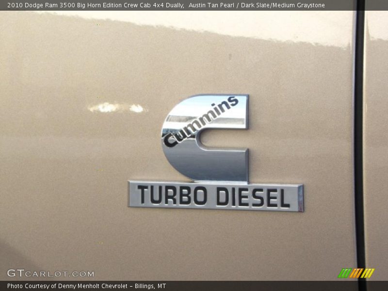 Austin Tan Pearl / Dark Slate/Medium Graystone 2010 Dodge Ram 3500 Big Horn Edition Crew Cab 4x4 Dually