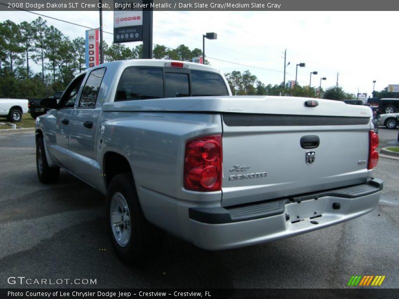 Bright Silver Metallic / Dark Slate Gray/Medium Slate Gray 2008 Dodge Dakota SLT Crew Cab