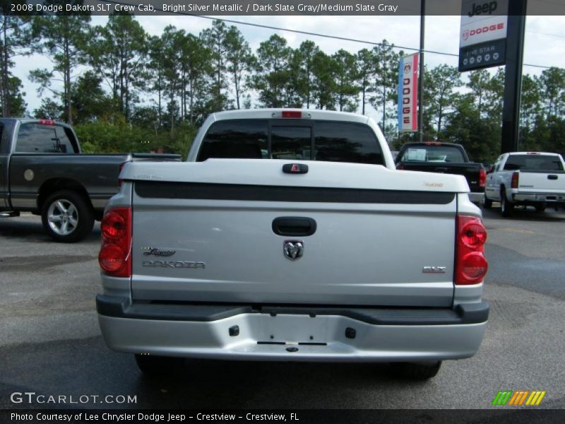 Bright Silver Metallic / Dark Slate Gray/Medium Slate Gray 2008 Dodge Dakota SLT Crew Cab