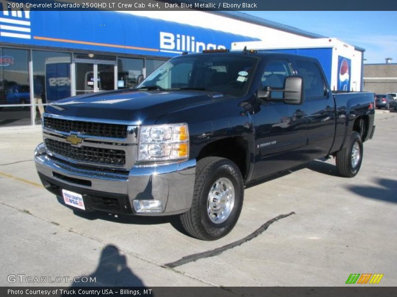 Dark Blue Metallic / Ebony Black 2008 Chevrolet Silverado 2500HD LT Crew Cab 4x4