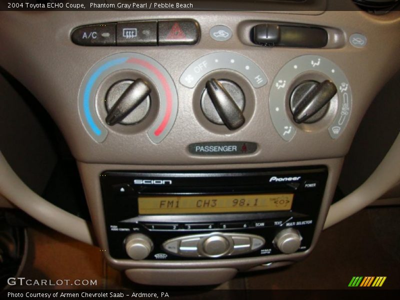 Controls of 2004 ECHO Coupe